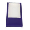 Cajas plegables con ventana transparente impresas en púrpura a medida
