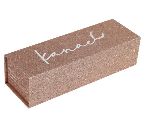 Benutzerdefinierte Rose Gold Glitter magnetische Make-up Pinsel Geschenk-Box