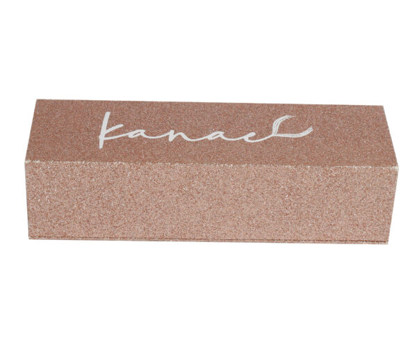 Benutzerdefinierte Rose Gold Glitter magnetische Make-up Pinsel Geschenk-Box