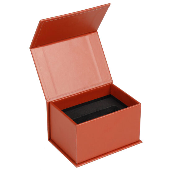 Logo Printed Magnetic Watch Gift Box With Black Foam Insert