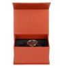 Logo Printed Magnetic Watch Gift Box With Black Foam Insert