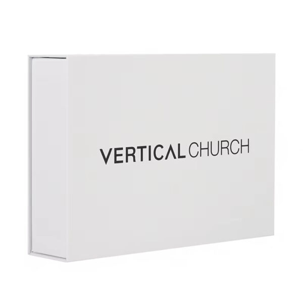 Logo Printed White Magnetic Rigid Presentation Gift Box