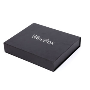 Matte Black Magnetic Wine Gift Box With EVA Foam Insert