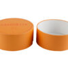 Emballage en tube de papier imprimé orange pour cadeaux en chocolat
