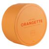Emballage en tube de papier imprimé orange pour cadeaux en chocolat