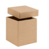 Zweiteilige Geschenkbox aus festem Karton in Würfelform für kleine Geschenke