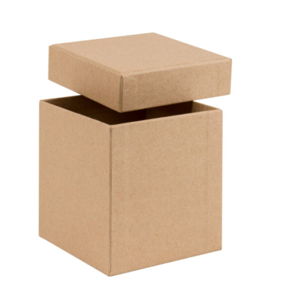Zweiteilige Geschenkbox aus festem Karton in Würfelform für kleine Geschenke
