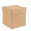Zweiteilige Geschenkbox aus festem Karton in Würfelform für kleine Geschenke